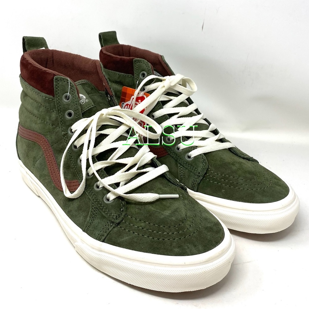 VANS SK8-HI MTE Deep Green Suede Men Sneakers Boot Size VN0A4BV7V40 - Picture 4 of 8